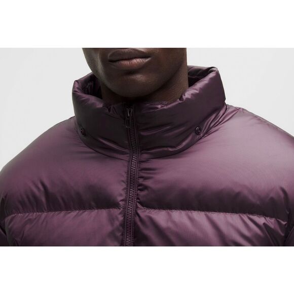 NEW Lululemon Always Down Hooded Puffer Jacket Black Plum Purple Large - Picture 3 of 15